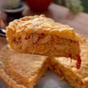 Porción de tarta de pollo