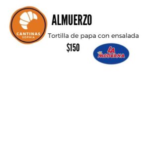 Tortilla de papa con ensalada