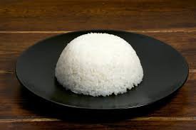 Porcion de arroz blanco .